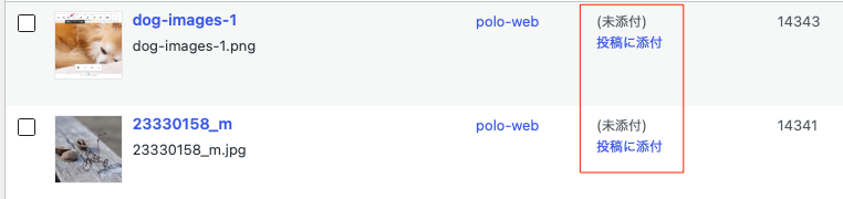画像のアップロード時、メディアライブラリでどのように表示されるのか(fanction.phpに入れた場合)