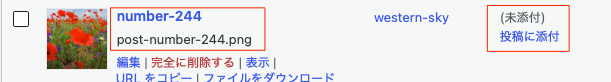 画像のアップロード時、メディアライブラリでどのように表示されるのか(fanction.phpに入れた場合)