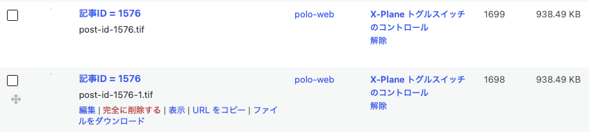 画像のアップロード時、メディアライブラリでどのように表示されるのか(fanction.phpに入れた場合)